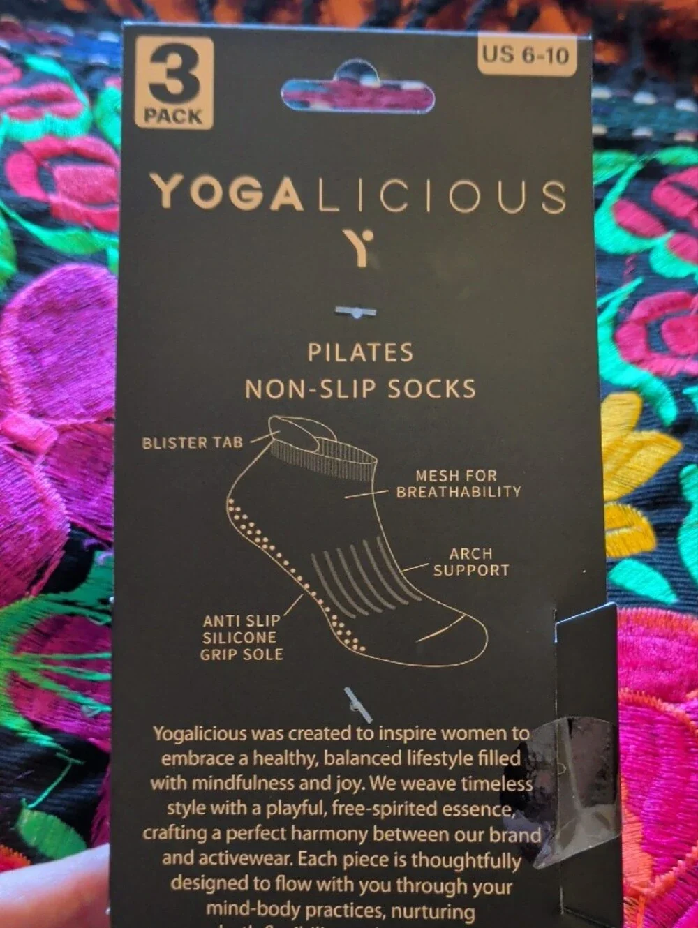 Yogalicious White Non-Slip Pilates Socks - 2 Pairs